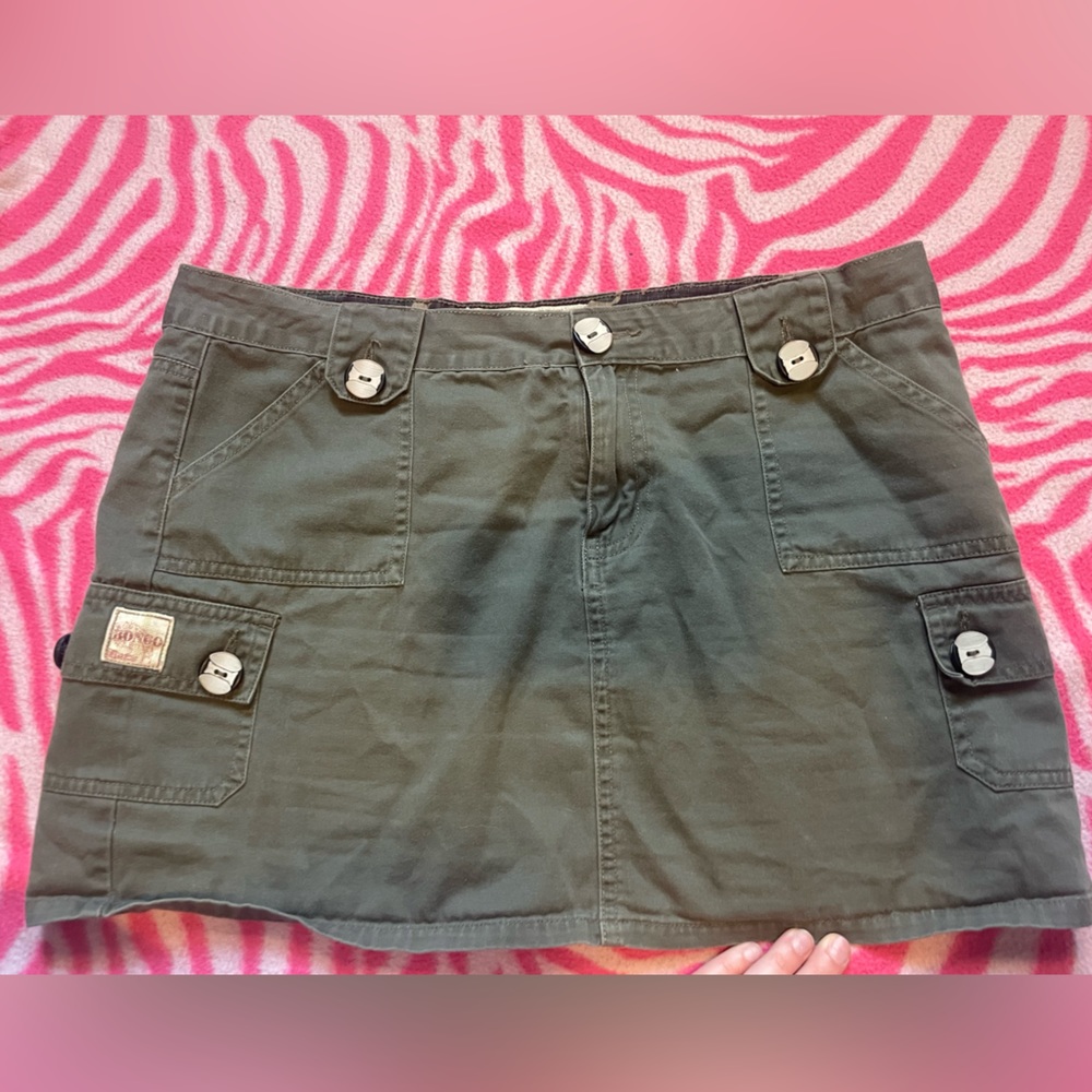 Army Green Bongo Miniskirt